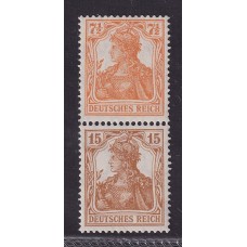 ALEMANIA 1917 ESTAMPILLAS SE-TENANT ZUSAMMENDRUCKE NUEVAS CON GOMA MI S7 RARISIMA 200 EUROS
